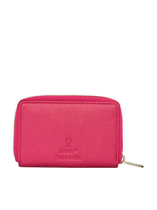 Small Leather Women's Wallet Classic with RFID Fuchsia