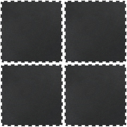 Boden Puzzle Fitnessstudio Schwarz 100x100x2cm 1Stück