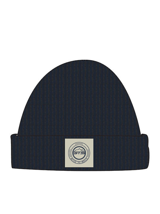 Beanie Unisex Căciulă cu Tricotaj Rib în culoarea Negru
