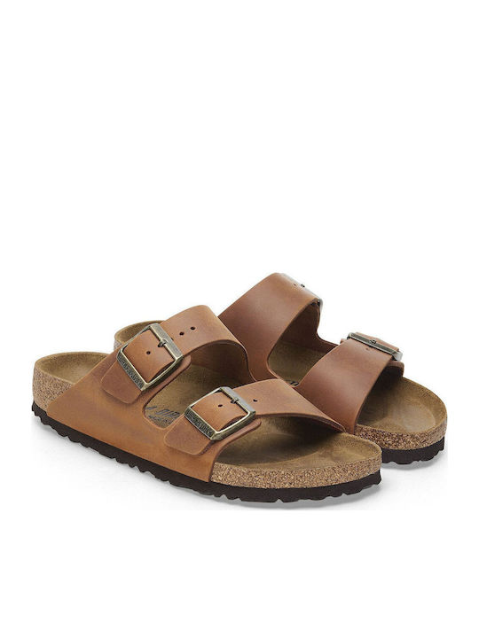 Arizona Women's Flat Sandals in Tabac Brown Color Narrow Fit