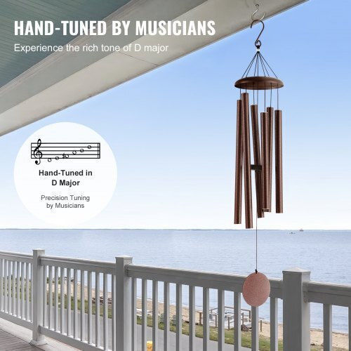 Vevor Decorative Wind Chimes Garden Metal 114.3cmx20cm 6pcs JSFLQTS45INCMP911V0