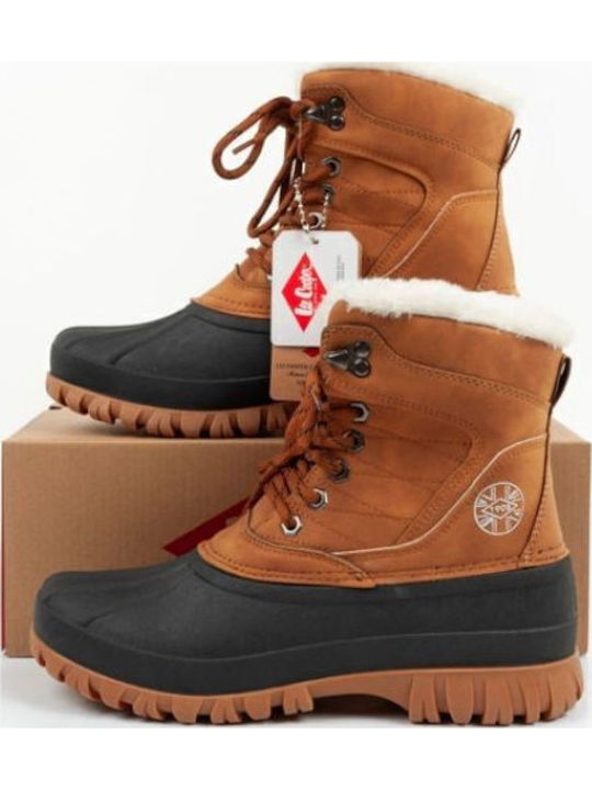 Stiefeletten Damen mit Pelz Braun