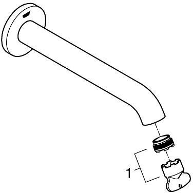 Grohe Built-in Faucet Spout for Shower Inox Silver