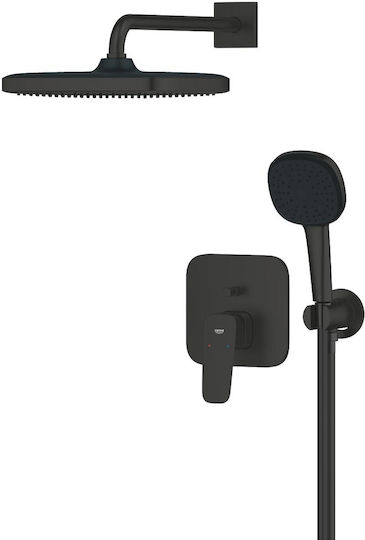 Grohe Σετ Μίκτης, Τηλέφωνο & Κεφαλή Ντουζ Εντοιχισμού για Ντουζιέρα 2 Εξόδων Μαύρο 4067393050292