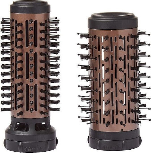 Sokany Ceramic Electric Brush with Air & Rotating Head for Straightening and Curls 1000W Black / Rose Gold