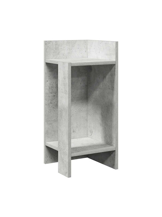 Rectangular Side Table Wooden Grey L25.5xW27xH60cm.