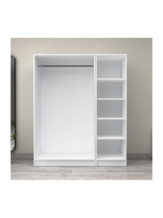 Triple Door Wardrobe Victoria White 150x60x181cm