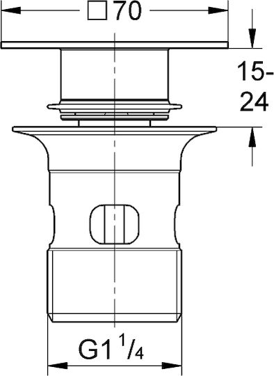 Grohe Βαλβίδα Νιπτήρα Μαύρη
