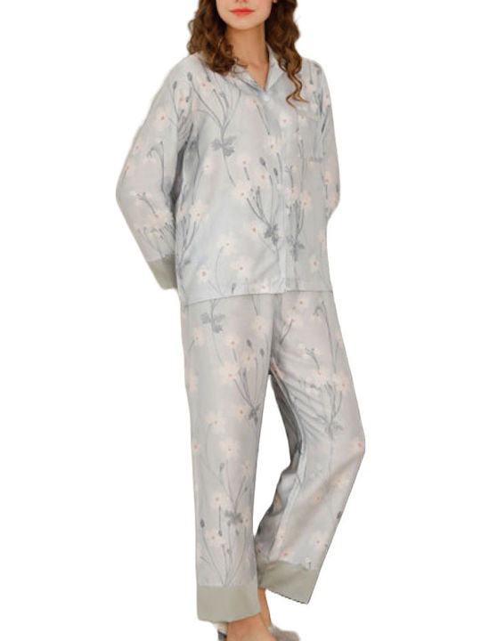 La Lolita Amsterdam Winter Women's Pyjamas Set Light Blue