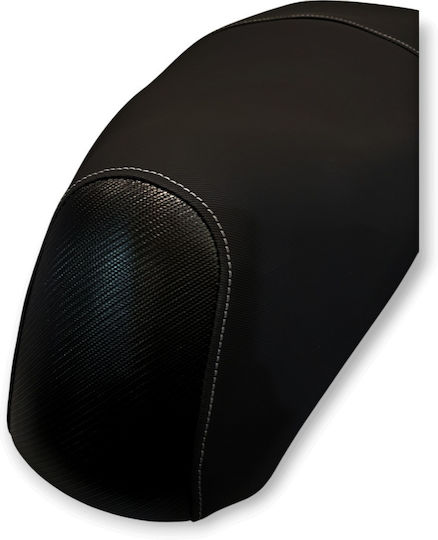 Sh 150 '09-'12 Honda Αντιολισθητικό-carbon Look Κάλυμμα Σέλας Ασημί Ραφές