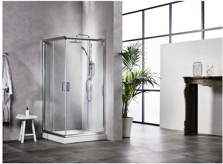 Tema Καμπίνα Ντουζιέρας με Συρόμενη Πόρτα 72x72x180cm Clear Glass Chrome Tema Καμπίνα Ντουζιέρας με Συρόμενη Πόρτα 72x72x180cm Clear Glass Chrome