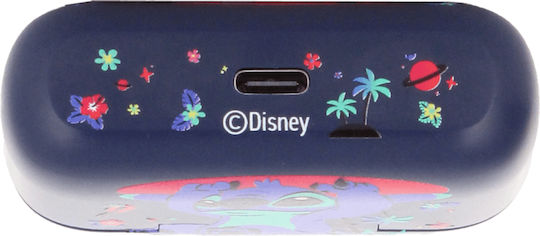 Exquisite Gaming Lilo & Stitch: Midnight Stitch In-ear Bluetooth Handsfree Ακουστικά με Αντοχή στον Ιδρώτα και Θήκη Φόρτισης Μπλε