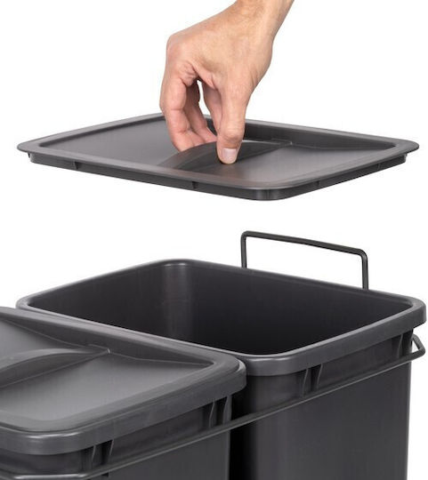 Emuca Kunststoff Gewerbliche Abfallbehälter Recycling 35Es Gray