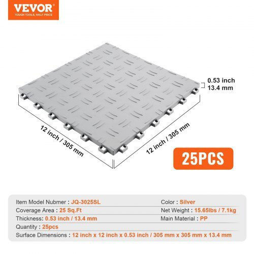 Vevor Garden Decking Board 30.48x30.48cm 25pcs