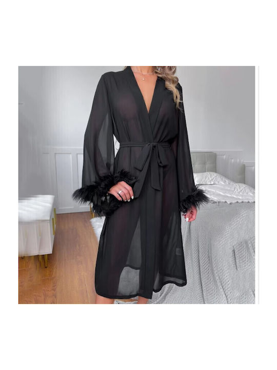 Chicret Summer Women's Robe Black