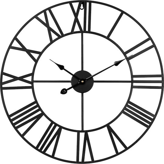 Wanduhr Schwarz Ø60cm