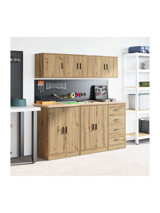 Wall Living Room Display Cabinet Made of Particle Board Brown 60x30x41cm