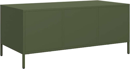 Rectangular Central Metal Coffee Table Green M101.5xP50xH43.5cm