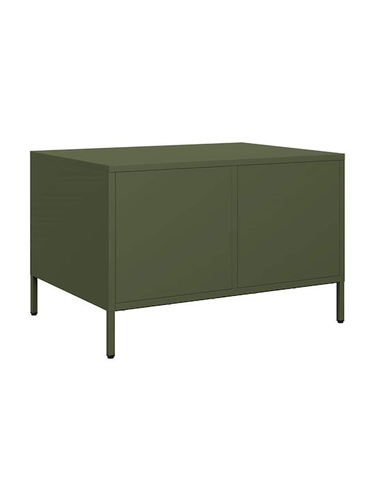 Rectangular Side Metal Green Coffee Table W68.5xL50xH43.5cm