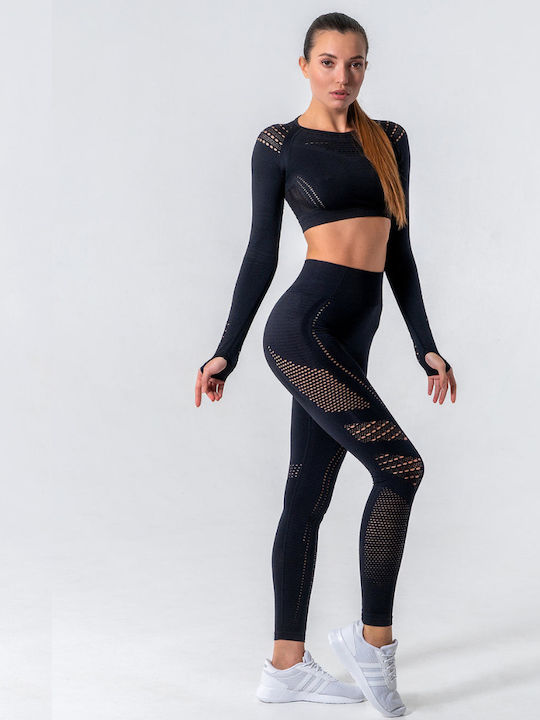 Rea Training Women's Long High Waist Leggings Black