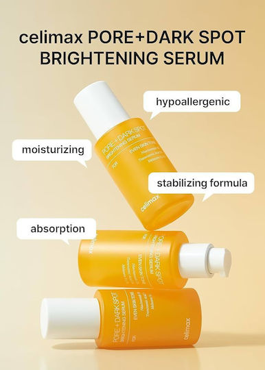 Celimax Pore + Dark Spot Brightening Soothing & Moisturizing Serum Face with Niacinamide & Hyaluronic Acid for Radiance & Firming 30ml