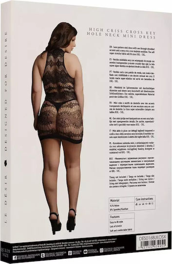 Desire Plus Size Minikleid aus ausgefranstem Stoff