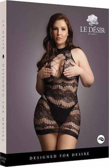Desire Plus Size Minikleid aus ausgefranstem Stoff