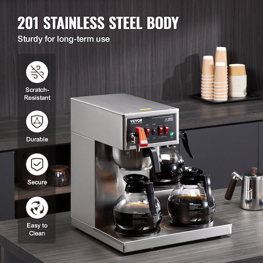 Vevor Commercial Filter Coffee Machine 1.8lt VV-BLHSYMSKFJ3GO2QWUV2