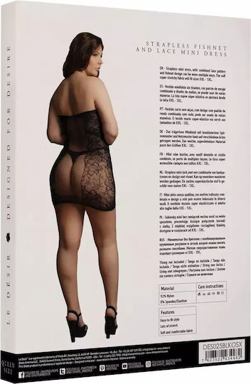 Desire trägerloses Minikleid in Übergröße
