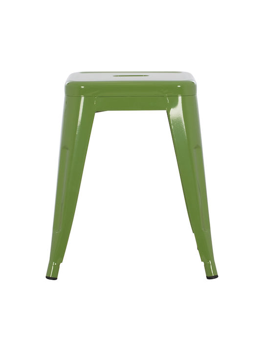 Μεταλλικό Σκαμνάκι Εξωτερικού Χώρου Melita Light Olive Green 37x37x45cm