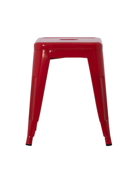 Metallischer Gartenhocker Exterieur Melita Rote 37x37x45cm