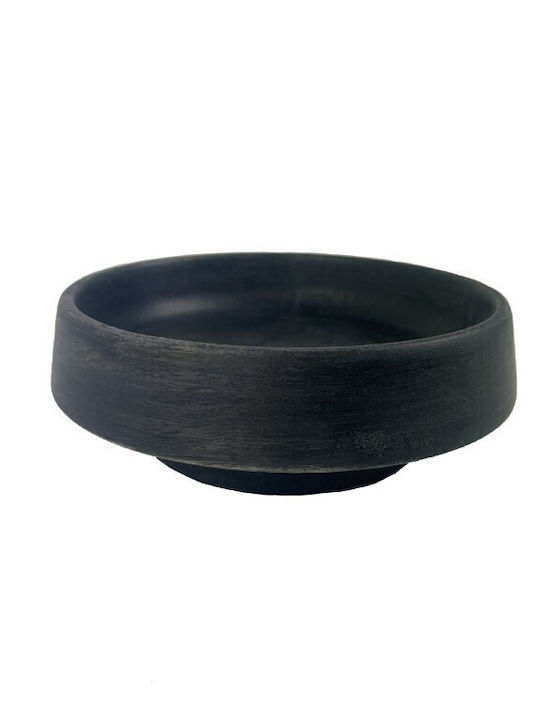 Nakaro Wood Wooden Salad Bowl Black 17x17cm