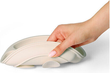 Babyono Baby Food Plate made of Silicone Beige