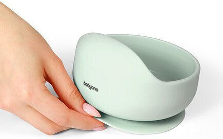 Babyono Baby Food Bowl made of Silicone Green