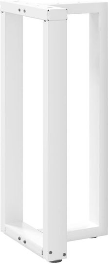vidaXL Metallic Furniture Leg 2 Pieces Suitable for Table / Coffee Table / Office 40x35x90cm White