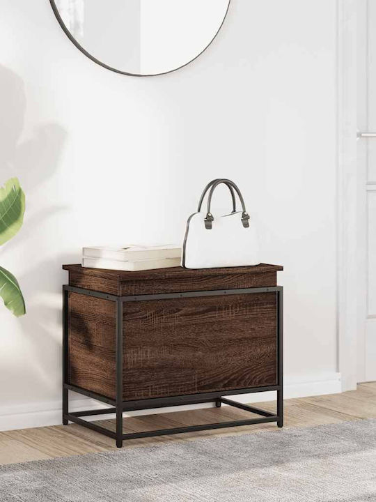 vidaXL Storage Box Wooden Decorative Trunk Brown 60x40x51.5cm