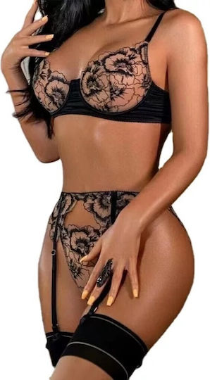 La Lolita Amsterdam Секси Комплект Бельо Черен LS1396
