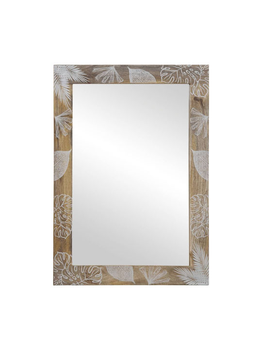 vidaXL Bathroom Mirror made of Solid Wood with Length 50cm Brown