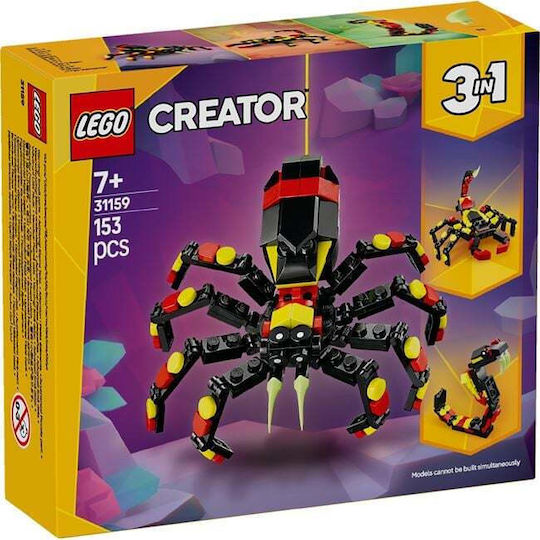 Lego Creator 3-in-1 Wild Animals: Surprising Spider for 7+ Years 153pcs