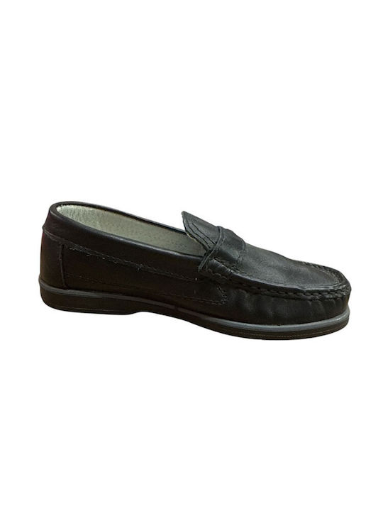 Scarpy Boys PU Leather Moccasins Black