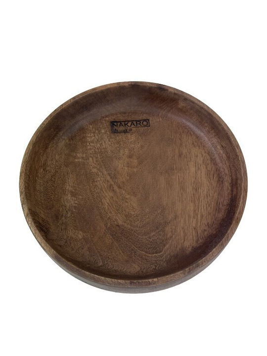 Nakaro Wood Wooden Salad Bowl Brown 17x17cm