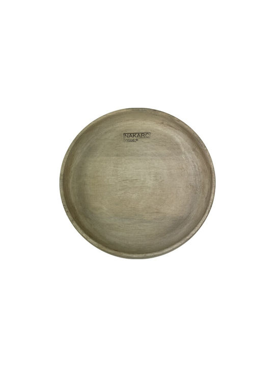 Nakaro Wood Wooden Salad Bowl Beige 22.5x22.5cm