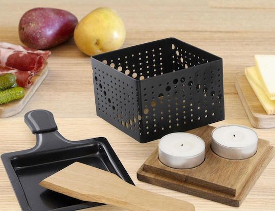 Cook Concept Metallic Fondue Pot with Tea Light Brown 16.2x9.4x16.2cm