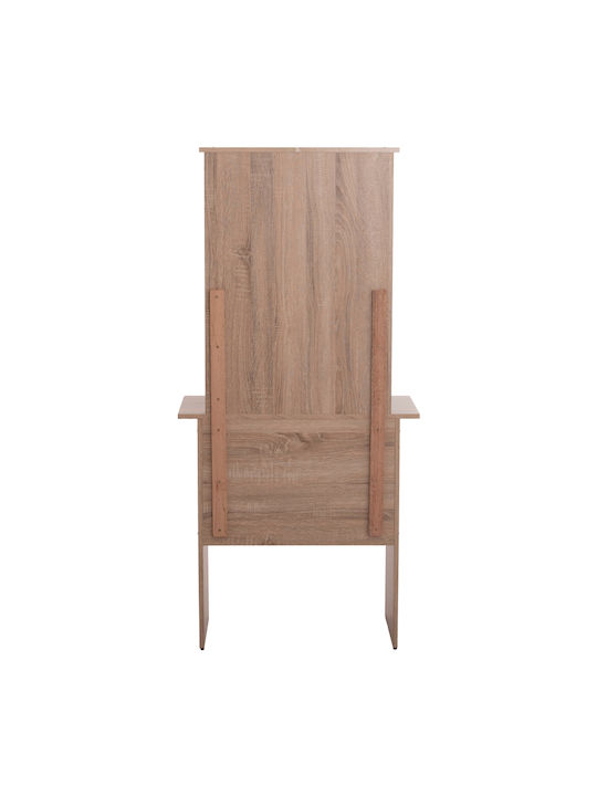 Bodenstehende Schminktisch Schlafzimmer Crystel Holz Sonama Eiche mit Spiegel & Hocker 74x39x155cm