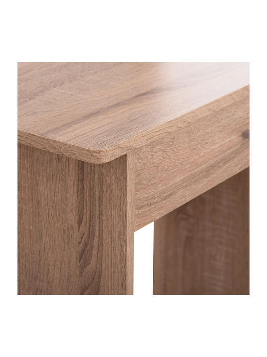 Bodenstehende Schminktisch Schlafzimmer Crystel Holz Sonama Eiche mit Spiegel & Hocker 74x39x155cm