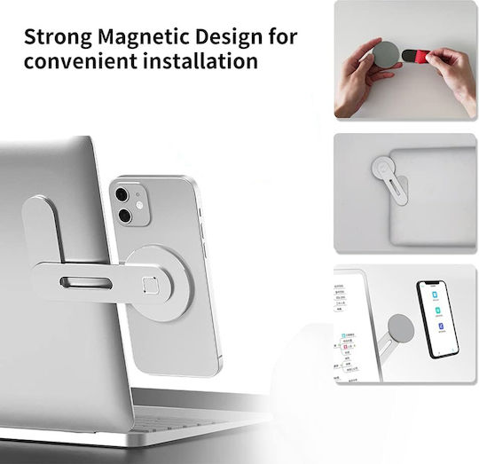 Powertech Desk Stand for Mobile in Silver color PT-1352