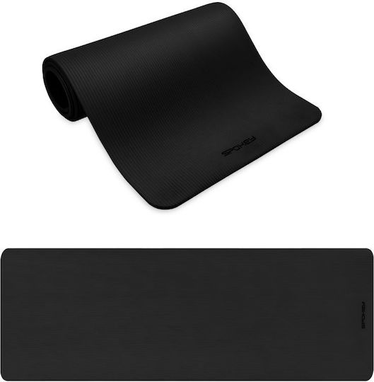 Spokey Softmat Στρώμα Γυμναστικής Pilates Μαύρο με Ιμάντα Μεταφοράς (183x61x1.5cm)