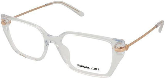 Michael Kors Crete Διάφανος Γυναικείος Σκελετός Γυαλιών Πεταλούδα MK4134U 3015