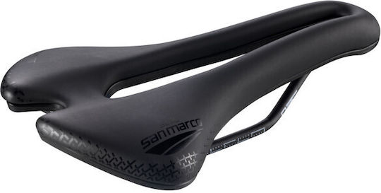 San Marco Aspide Short Open-fit Comfort Dynamic Wide Black Bicycle Saddle Racing