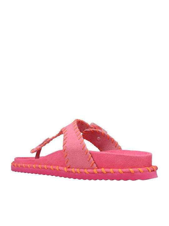 Flache Sandalen für Damen in Rosa Farbe